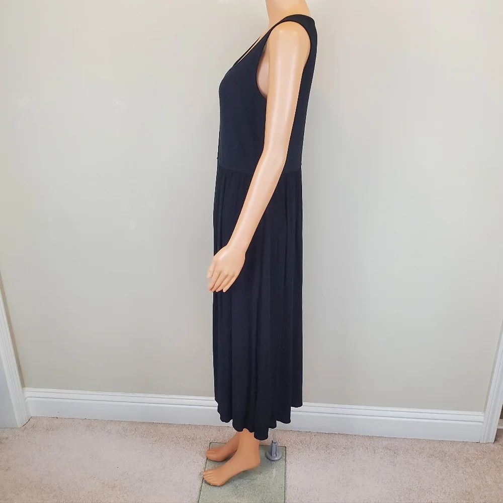 Fry Black Button Down Sleeveless Dress